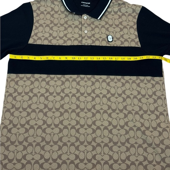 Coach Signature Khaki Black Short Sleeve Tee Shirt Size XLL Limited Edition. - Picture 6 of 15